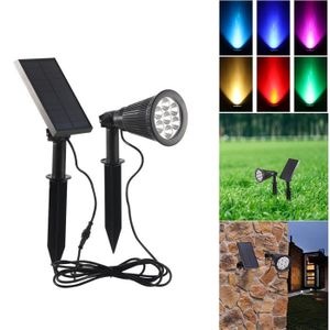 SPOT D'EXTÉRIEUR  ONEVER 6 LED Jardin Lampe  Spot Solaire Extérieur Flood Landscape Path Lights Multicolore