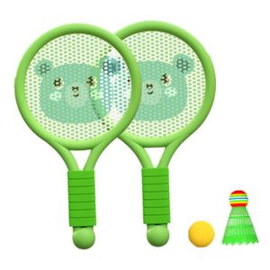 RAQUETTE DE BADMINTON SURENHAP ensemble de raquettes de badminton pour enfants Raquette de badminton pour enfants, ensemble de jouets ressort Ours vert