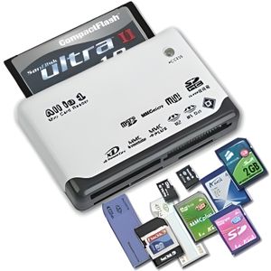 SODIAL USB 2.0 Lecteur de cartes a ??6 fentes Tres rapide pour carte SD XD MMC SDHC CF MS 