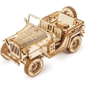 ASSEMBLAGE CONSTRUCTION Maquette en bois 3D Army Jeep - ZGEER - Puzzle méc