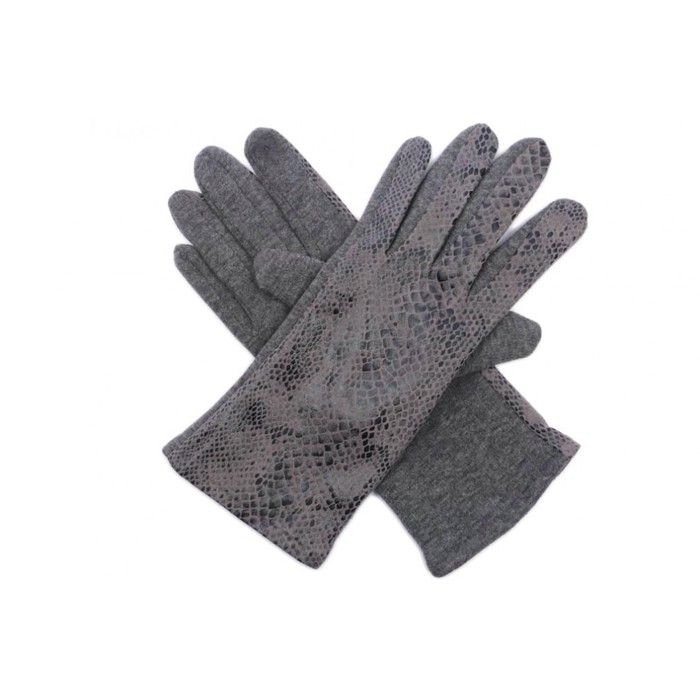Gants Femme Originaux Gris Serpent Fashion Tactile Doubles Polaire Syptik -  Taille unique - Gris - Cdiscount Prêt-à-Porter