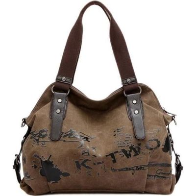 REETEE Sac Cabas Fourre Tout Femme en Toile Grande Capacité Sac à Main avec Porte Monnaie Amovible Décontracté Sac a Bandouliere pour Voyage Travail École Shopping (beige