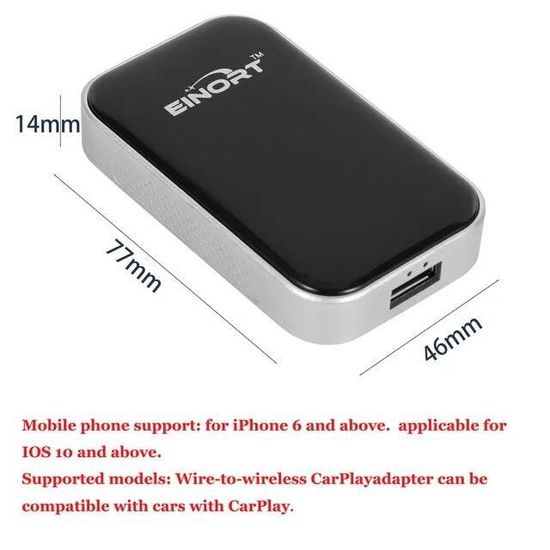 Adaptateur Carplay Sans Fil Pour Iphone, Apple Carplay Sans Fil
