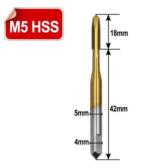 Taraud HSS à Cannelures Droites M34x2.0 – Pour Filetage Interne Précis Et Durable