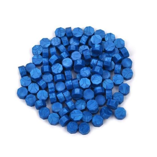 Perles De Cire à Cacheter Octogonales - Lot De 200 - Multi-couleurs (bleu D'eau) Pour Invitations, Cartes, Emballages