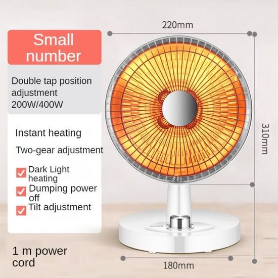 Radiateur D'Appoint, Économie D'énergie Intelligente, Chauffage D Electrique 400 W Compact 90600621