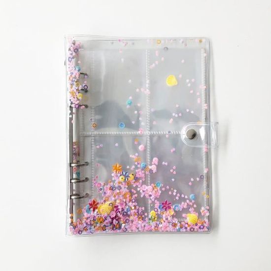 Protège-Cahier Transparent A7 En PVC Souple - Couverture Classeur A7 Avec Bouton-Pression - Idéal Notes & Réunion