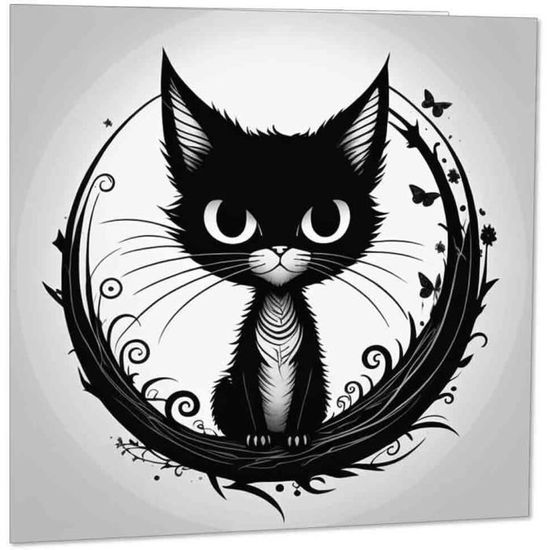Gatto Nero Buon Copleanno Biglietto Di Copleanno Con Gatto In