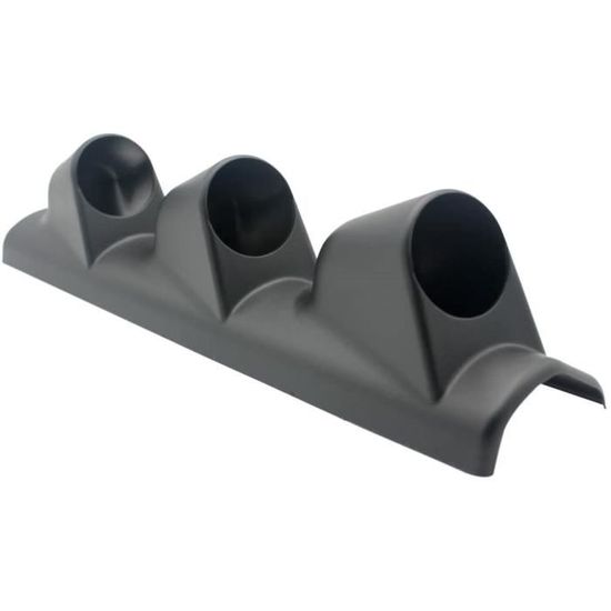 Support Triple Jauges 52 Mm - Montage Tableau De Bord Voiture, En Fer Noir Ou Argent - 10