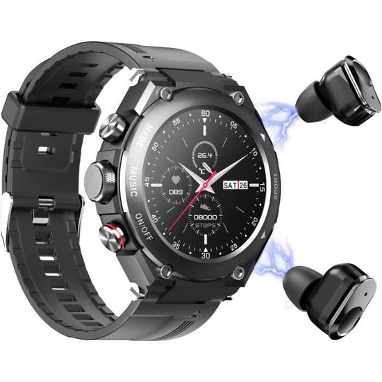 Bracelet intelligent 2 en 1 avec écouteurs Bluetooth-RDC main image 1