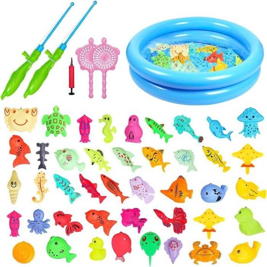 Jeu De Pêche Magnétique Peche À La Ligne Puzzles En Bois Jouet Premier