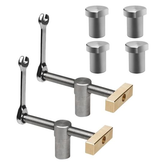Kit 2 Chiens De Banc 20mm - Arrêts Table Travail Bois Alliage Aluminium Robuste