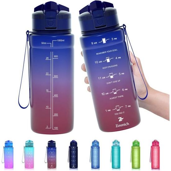 flintronic Bouteilles d'eau Pliable 700ML, Bouteille d'eau réutilisable
