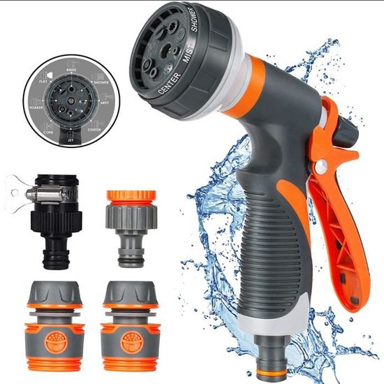 Pistolet D'Arrosage, Pulvérisateur De Jardin, 10 Modes D'Arrosage Avec