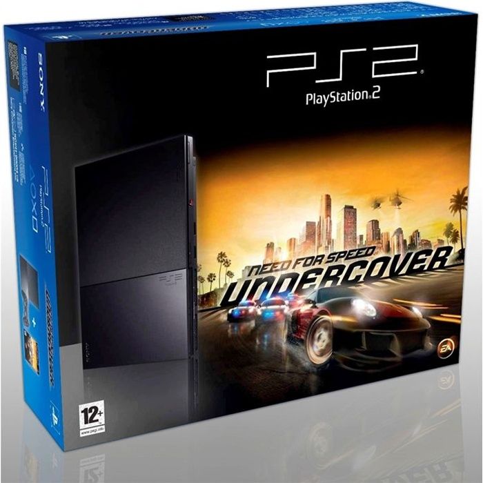Console SONY PS TWO + NEED FOR SPEED UNDERCOVER / PS2 - 0711719106647 - Pack - Noir - Sony
