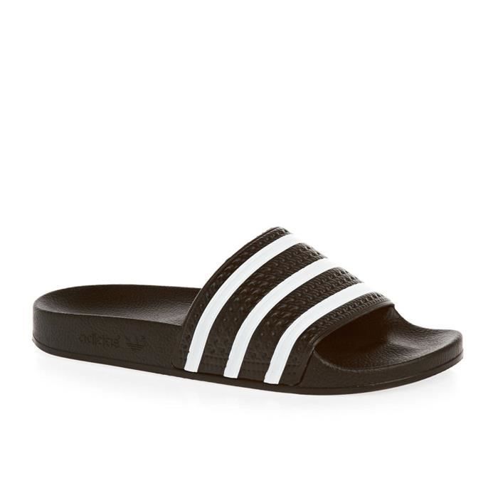 ADIDAS ORIGINALS Sandales Adilette Noires et Blanches Cdiscount Sport