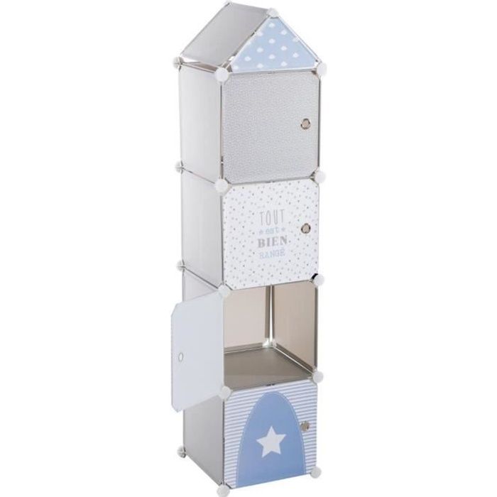 Tour de rangement colonne gris Autres Gris