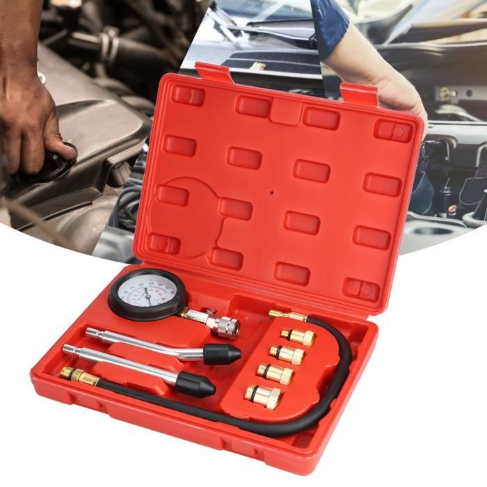 MANOMETRE - Outil universel de testeur de compression de moteur de système de jauge de pression d'huile de voiture 8pcs HB015