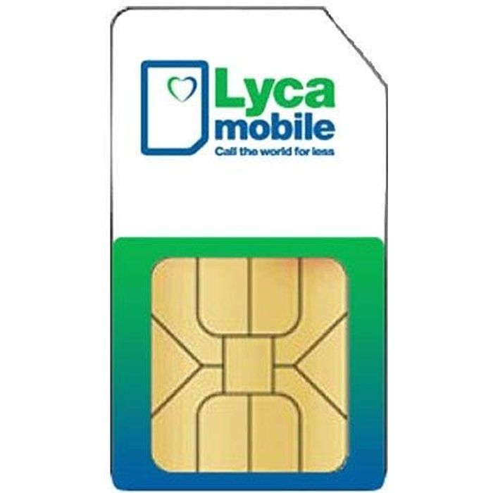 Carte SIM LYCA MOBILE 0€ CREDIT