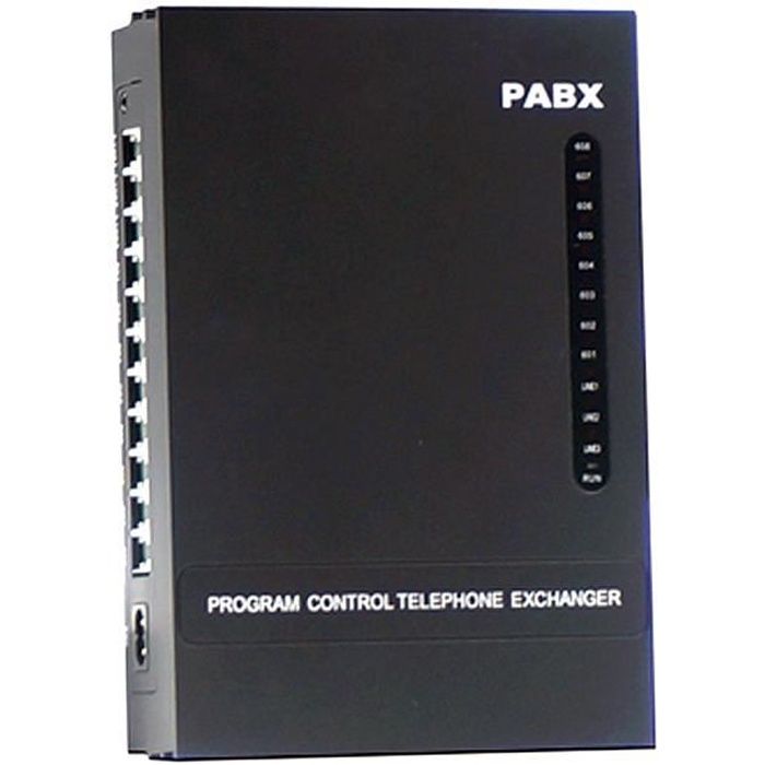 Central telephonique pabx 3 lignes 8 postes