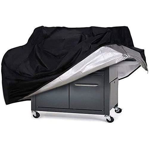 Housse de Barbecue Couverture de Gril Gaz KHDZ Grill Housse de BBQ Protection Noir Oxford 100% Eacutetanche Coupe-Vent avec Cordon