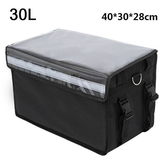 Sac à Lunch Portable,Grande nourriture sac isotherme thermique livraison en plein air étanche glace - Type 30L black only bag