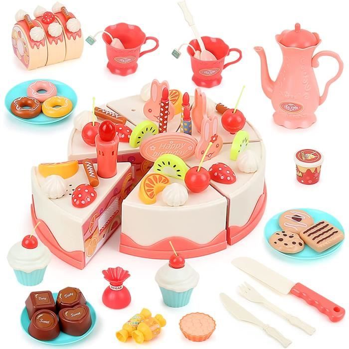 Gâteau Jouet Gâteau d'anniversaire bébé 1 an, jouet musical pour enfants avec son et lumière, garçons et filles
