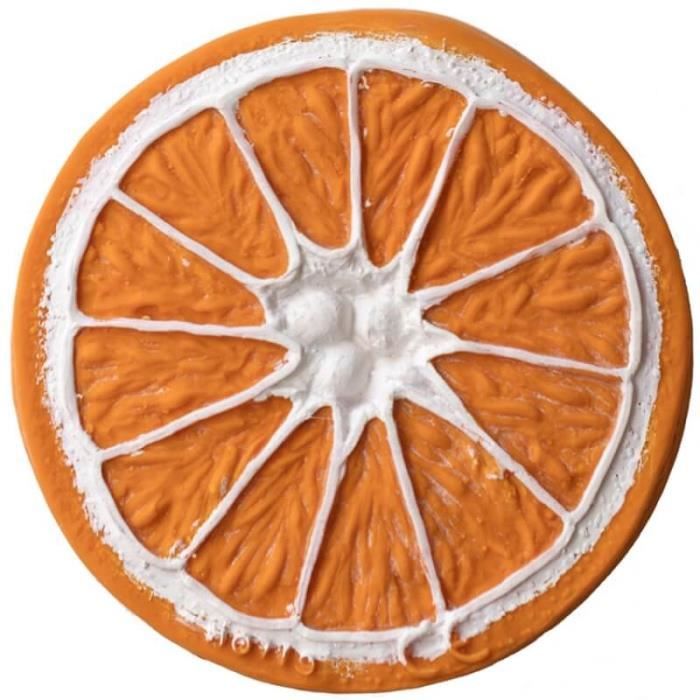 OLI et CAROL Anneau de dentition Jouet de bain Orange Clémentino