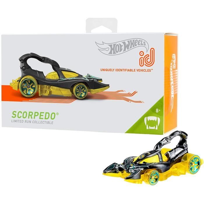 VEHICULE MINIATURE ASSEMBLE ENGIN TERRESTRE MINIATURE ASSEMBLE Hot Wheels id voiture Scorpedo avec puce NFC intégr&eacu372