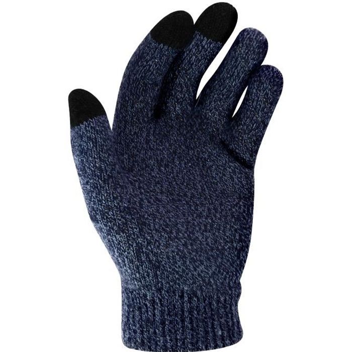 Gants Tactiles Universelle Fluidité Tactile Conservée Unisexe Bleu nuit