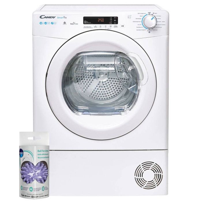 CANDY Sèche-Linge Frontal 10kg Pompe À Chaleur Smart Pro 15 Programmes 59 Blanc