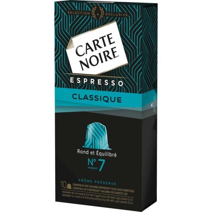 CARTE NOIRE Capsules Espresso Classique N°7 x10 - 53 g