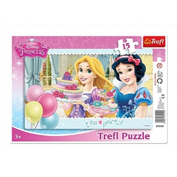 Disney Princess 31210 - Cadre De Puzzle - Disney Princess - Tea Party - 15 Pièces ARM4F