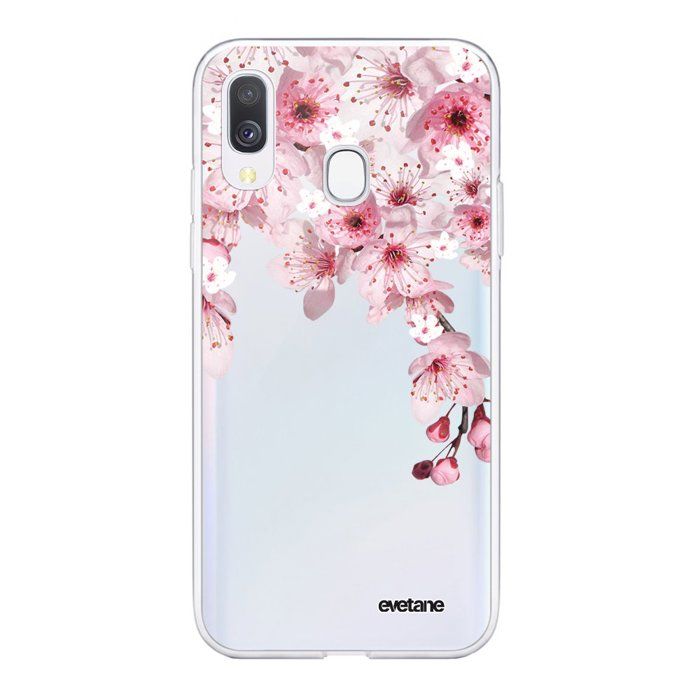 Coque Samsung Galaxy A40 360 intégrale transparente Cerisier Ecriture Tendance Design Evetane