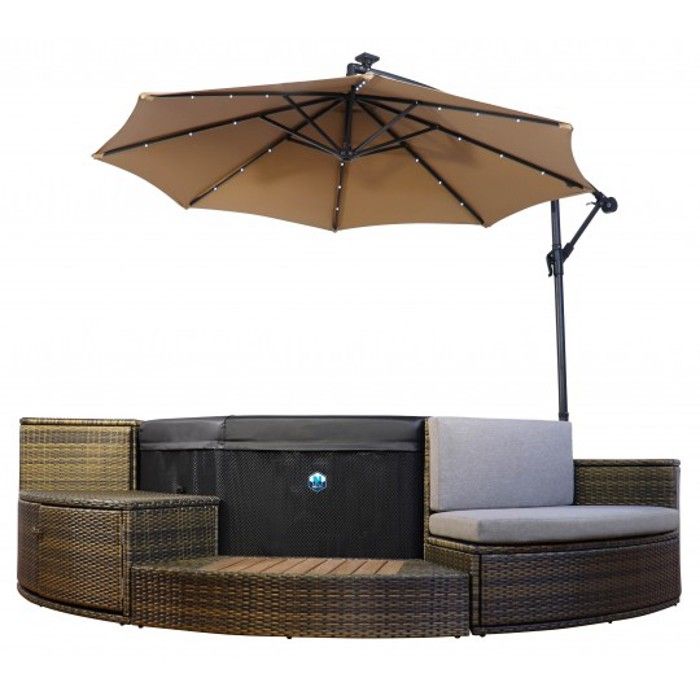 Pack spa semi rigide octogonal OCTOPUS + mobilier + parasol - NetSpa
