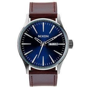 Montre NIXON / THE SENTRY LEATHER - Blue brown