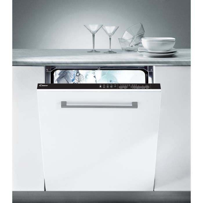 Lave Vaisselle CANDY CDI 2LS36-47 - Encastrable - 60 cm Largeur - 13 couverts - A ++ - 47 db - Noir