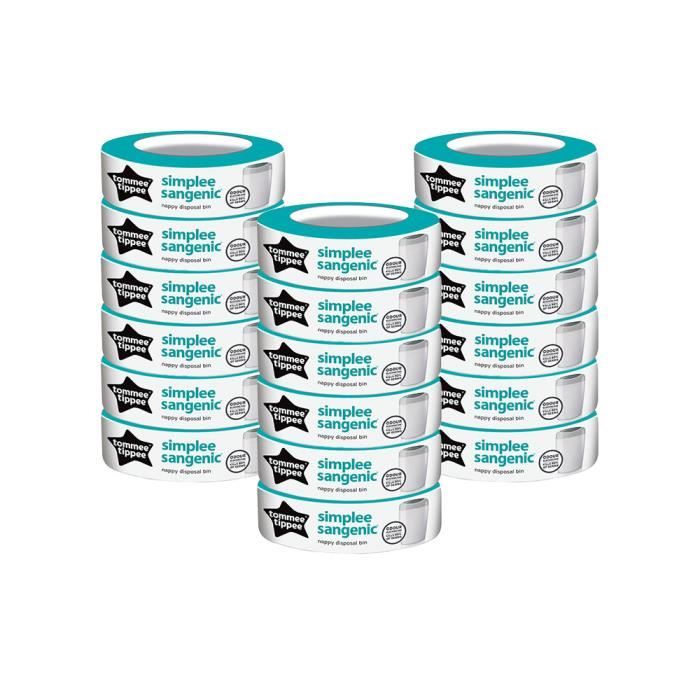 Sangenic SIMPLEE recharge Tommee Tippee recharge poubelle Sangenic Simplee (Lot de 18)