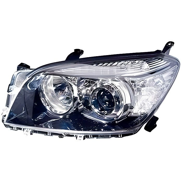 Phare Optique avant gauche pour TOYOTA RAV4, 2006-2009, HB3+H11, Corps Chromé, Neuf.