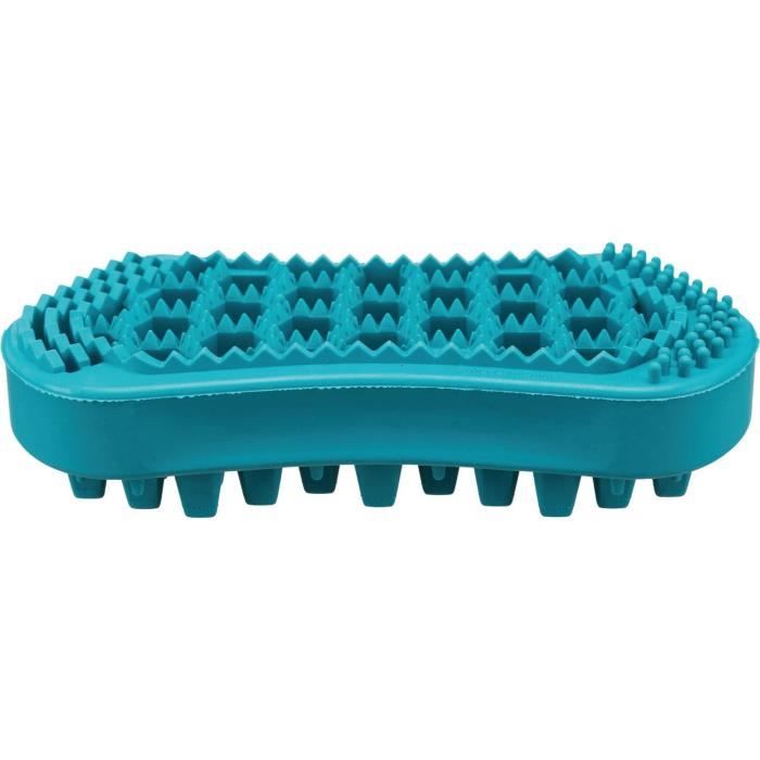 Brosse de massage - Caoutchouc naturel - 6 × 12 cm - Turquoise
