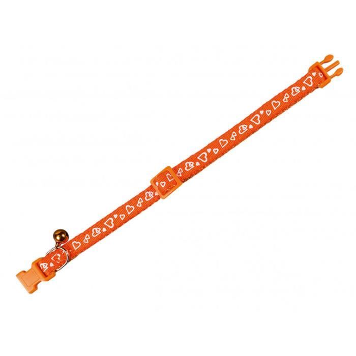 Collier chat. COEUR orange. 20-30cm x 10mm.-Vadigran 3,000000 Orange