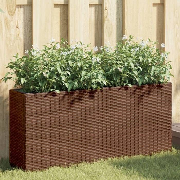 vidaXL Jardinière résine tressée - vue 8