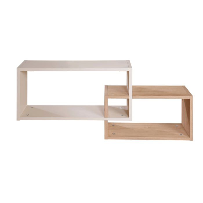 Étagère Murale Enfant 2 Niches ROBA - Jil - 91 cm - Cashmere / Décor Châtaignier Étagère Murale Enfant 2 Niches ROBA - Jil - 91 cm - Cashmere / Décor Châtaignier