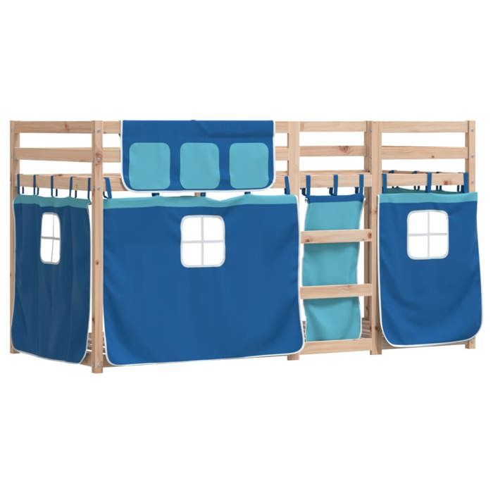 Lit superposé - UU - Lit simple - sans matelas - 90x190 cm - bois de pin massif LL0000283849