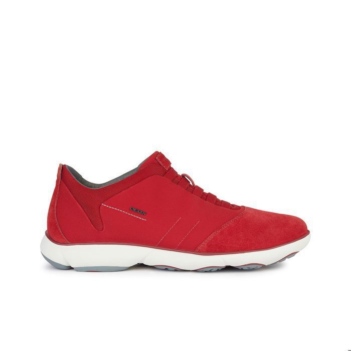 Geox Geox Nebula — Baskets basses homme rouge légères et respirantes semelle amovible