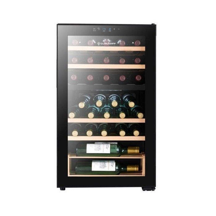 CEPAGE33DZ – Cave à vin – Climadiff – 33 bouteilles – 2 zones – 495 × 430 × 848 cm – Classe G – 36 dB - Climadiff