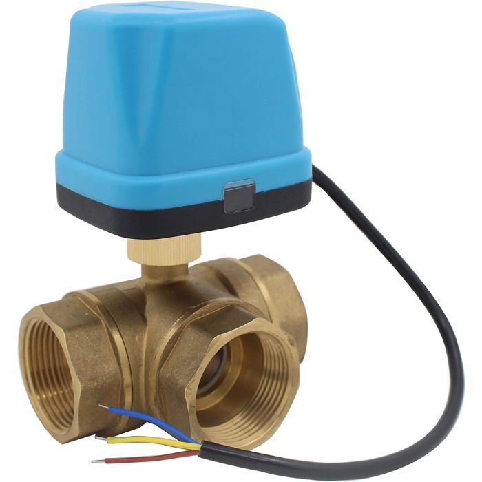 Vanne 3 voies motorisée 220V Electrovanne à bille DN40 11/2 pouce — free download