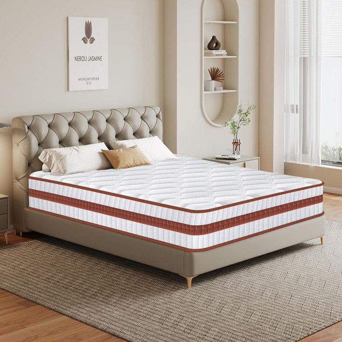 Matelas 90x190 cm - Ép 30cm - Certifié Oeko-Tex ®- Ultra Respirante - Mémoire de Forme - Silence - Ergonomique 8 zones - Durable
