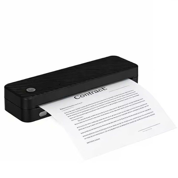 INF Imprimante Thermique A4 Sans Encre - Imprimante Thermique Portable 8 Pouces Impression Mobile et Bureau Le noir