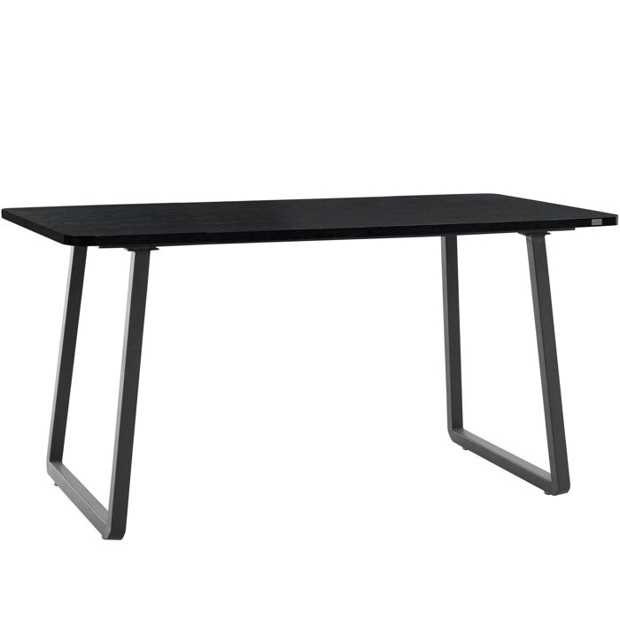 Leeds-table à Manger 160 Cm Noir/noir Leeds-table à Manger 160 Cm Noir/noir